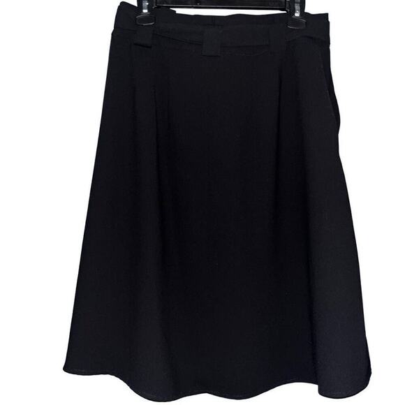 Express black tie-belted full midi skirt 8 - Picture 2 of 6